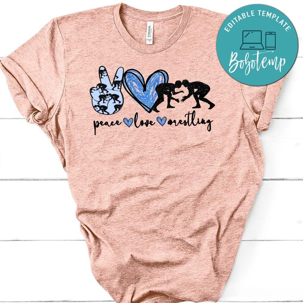 Peace love Wrestling PNG file template