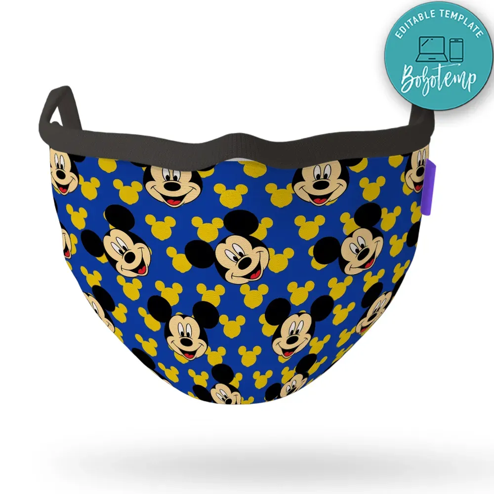 Mickey Mouse Face Mask Createpartylabels