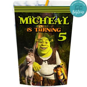 Shrek Capri Sun Labels Digital File Printable Instant Download