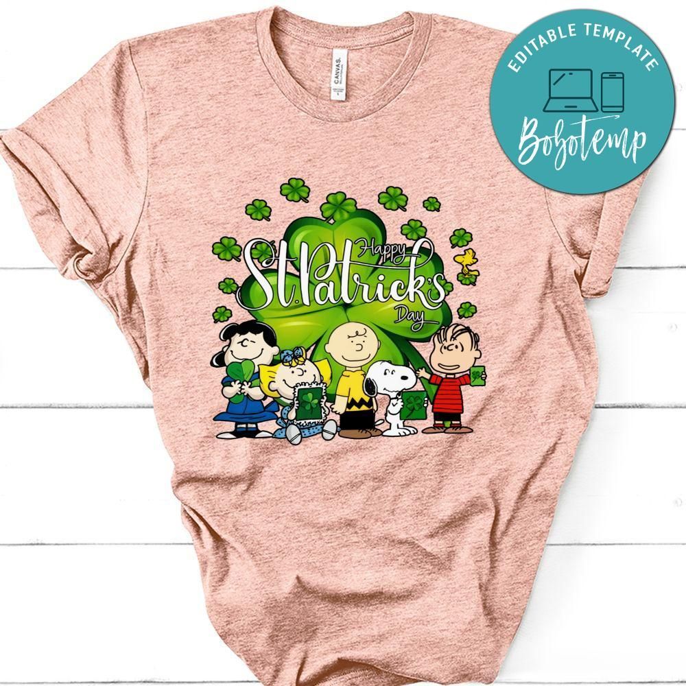 Snoopy Happy St Patrick's Day PNG file template