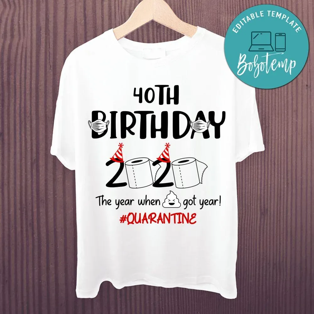 Birthday 2020 The One Where They Were Quarantined Shirt To Print