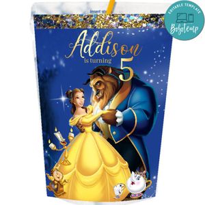 Beauty and The Beast Capri Sun Labels Digital File Printable Instant Download