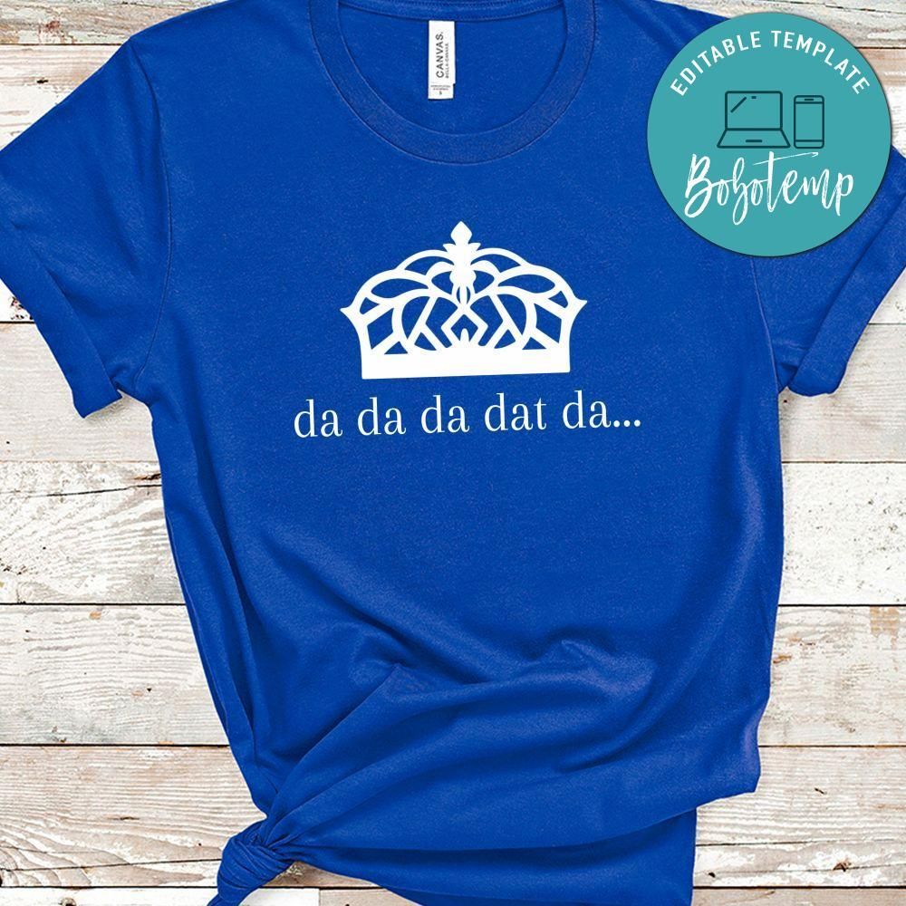 Da Da Da Dat Da King George III Hamilton Funny Gift PNG file template