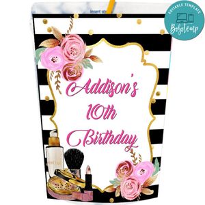 Makeup Capri Sun Labels Digital File Printable Instant Download