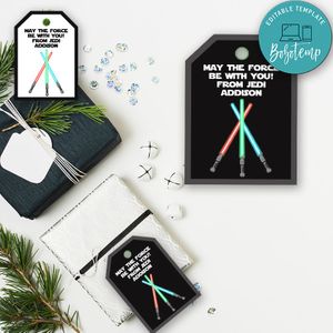 Printable The Force awaken Party Thank You Tags Instant Download