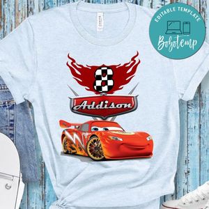 Disney Cars 3 Custom name Birthday Shirt for Boy
