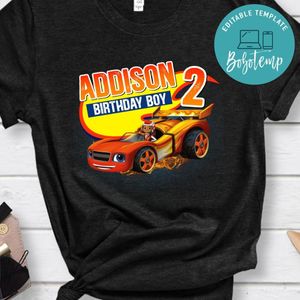 Custom Blaze And The Monster Birthday Shirt for Boy