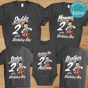 Pinocchio Birthday Family Trip Vacation T-Shirt