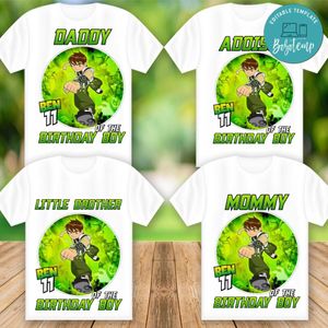 Printable Ben 10 Set T Shirts Family Templates Instant Download