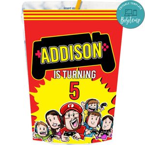 Fgteev Capri Sun Labels Digital File Printable Instant Download