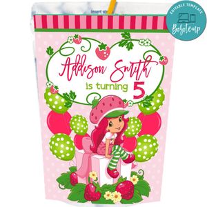 Strawberry shortcake Capri Sun Labels Digital File Printable Instant Download