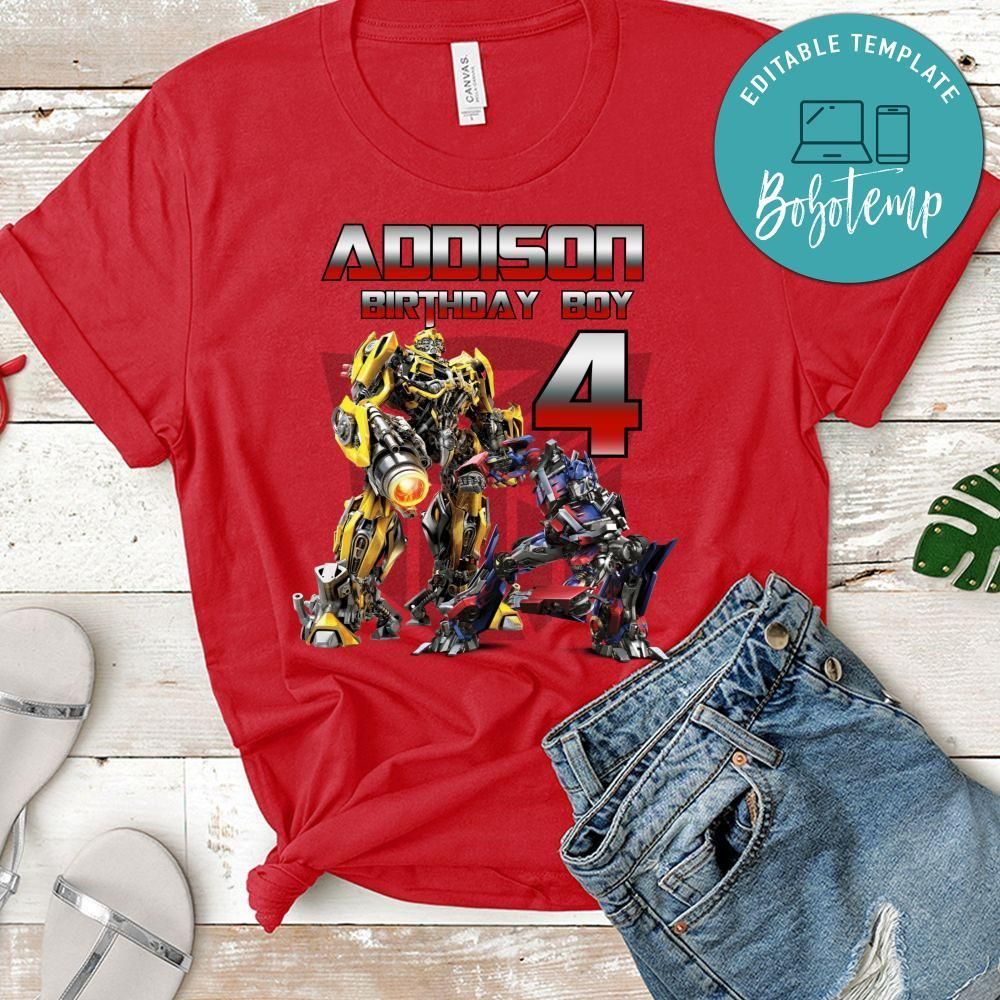 Custom Rescue Bots 5th Birthday Shirt for Boy