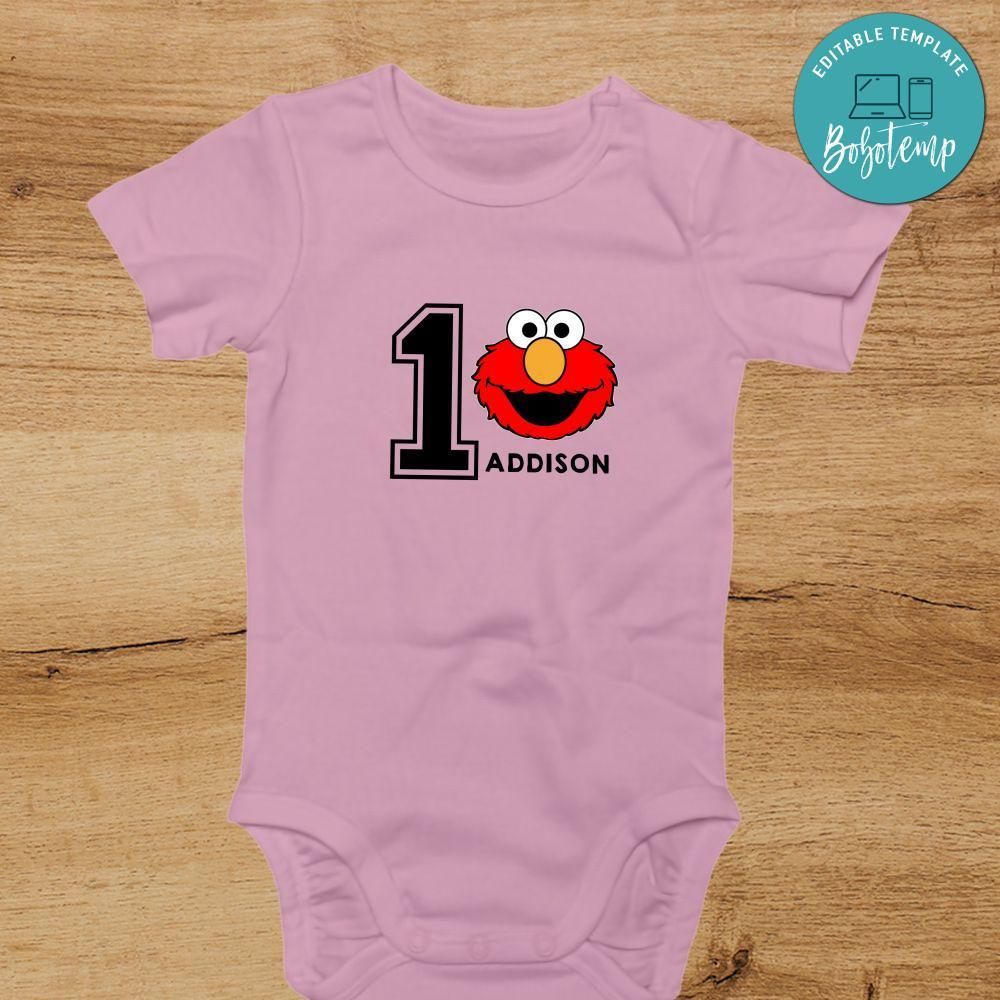 Elmo First Birthday bodysuit