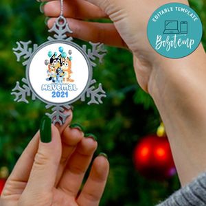 Bluey Pewter Snowflake Ornament Gift