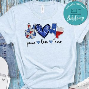 Peace love Texas PNG file template