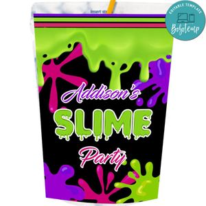 Slime Capri Sun Labels Digital File Printable Instant Download
