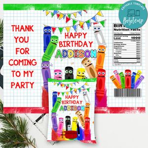 Baby First Color Crew Chip Bag Digital File Printable Instant Download