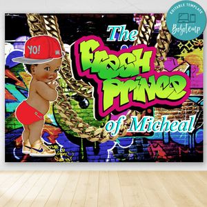 The Fresh Princess Backdrop Digital File Template Instant Download