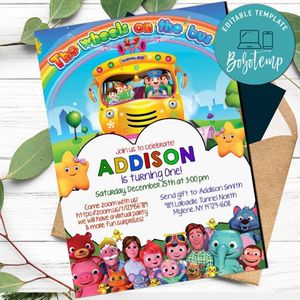 Printable Cocomelon Zoom Birthday Party Video Chat Invitation Template Instant Download