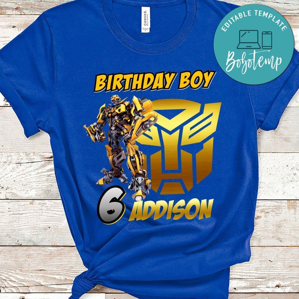 Custom BumbleBee 5th Birthday Shirt for Boy