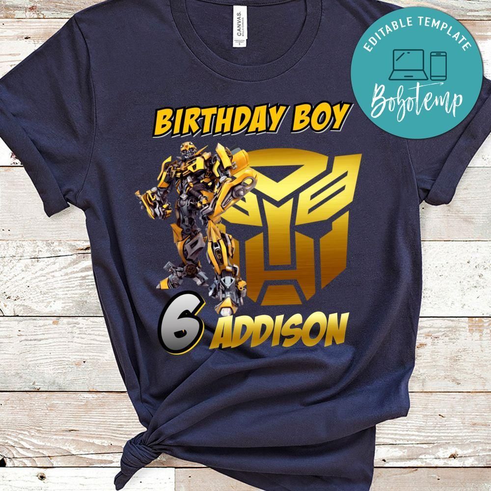Custom BumbleBee 5th Birthday Shirt for Boy