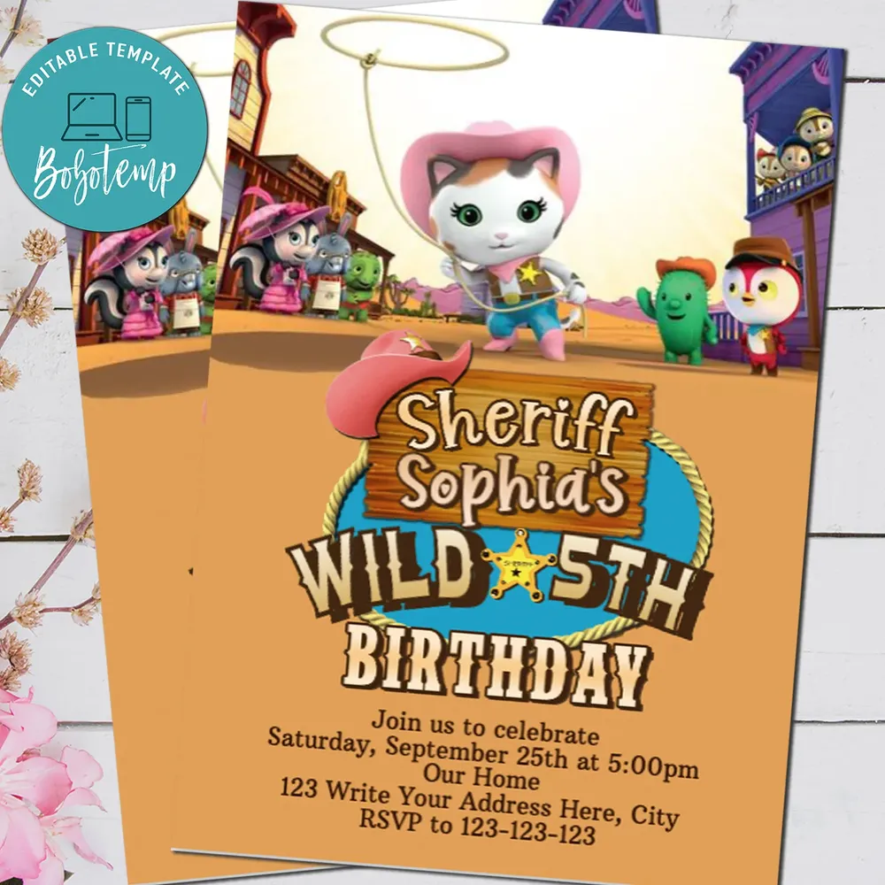 Sheriff Callie Birthday Party Invitation Printable Bobotemp Birthday Party Invitation Printable