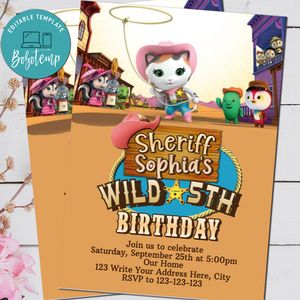Sheriff Callie Birthday Party Invitation Printable