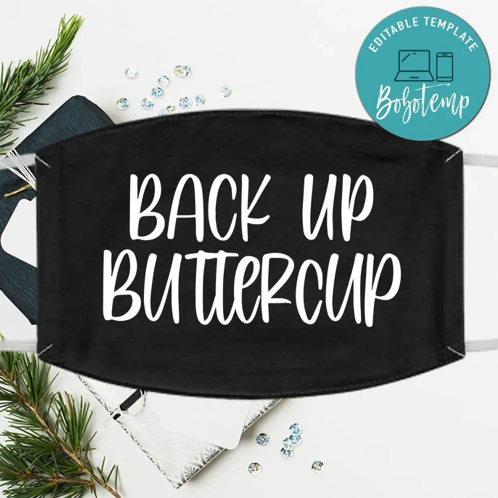 Back Up Buttercup Washable Face Mask | Bobotemp