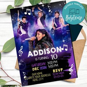 Julie and the phantoms Birthday Flyer Template to Print at Home Instant Download