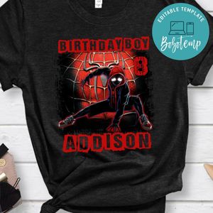 Custom Miles Morales Birthday Shirt for Kid