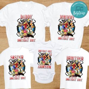 One Piece family birthday party PNG file template