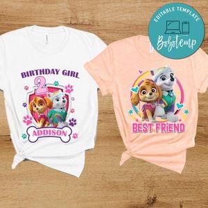 Skye and Everest Birthday Family Trip Vacation T-Shirt