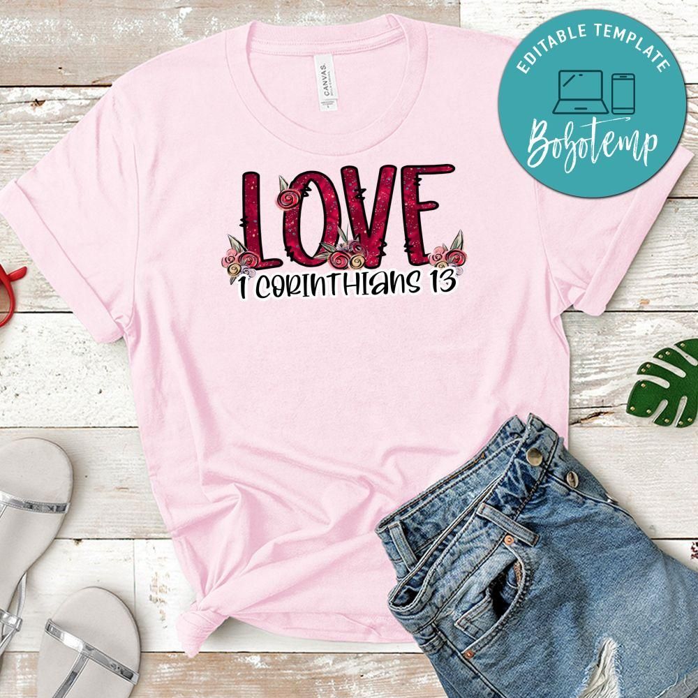 Love 1 Corinthians 13 Valentines Day PNG file template