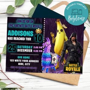 Peely Birthday Invitation Instant Download