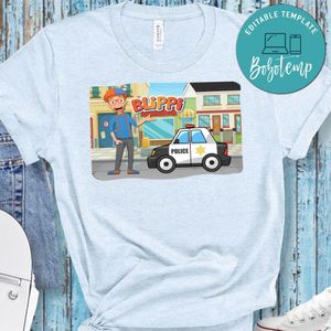 Blippi Police Car Song Inspired T-Shirt for Toddler