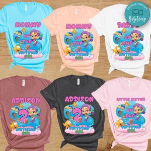 Bubble guppies Birthday Girl Family Matching Party Shirts
