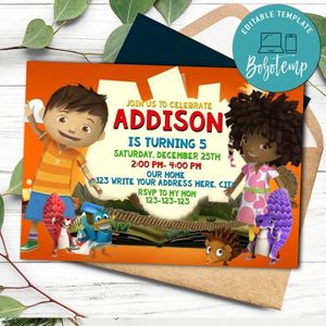 Zack and Quack Invitation Template to Print at Home Instant Download