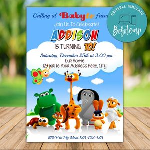 Printable Baby TV Show Party Birthday Invitation Instant Download