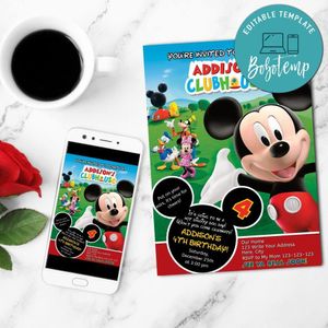 Clubhouse Invitation Customizable Template Instant Download