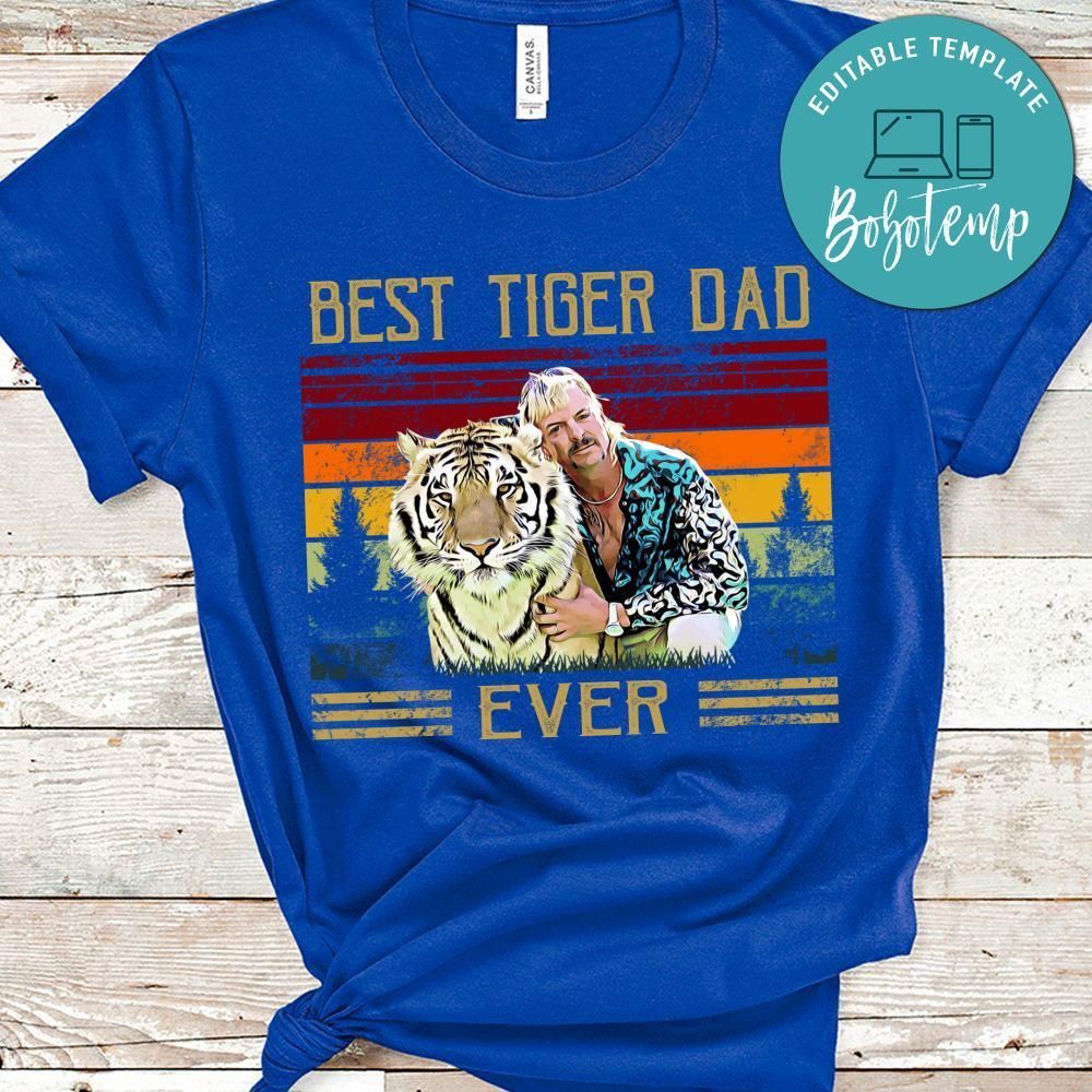 Best Tiger Dad Ever Retro Vintage Shirt