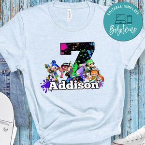 Custom Splatoon Birthday Shirt for Kid