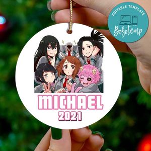 My Hero Academia Girl Christmas Ornament Gift