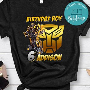 Custom BumbleBee 5th Birthday Shirt for Boy