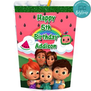 Coco melon Capri Sun Labels Digital File Printable Instant Download