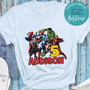 Custom Avengers Birthday Shirt for Kid