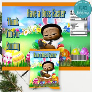 Black Baby Boss Chip Bag Digital File Printable Instant Download