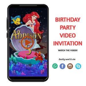 Animated invitation card Customizable Template Instant Download MP4 File