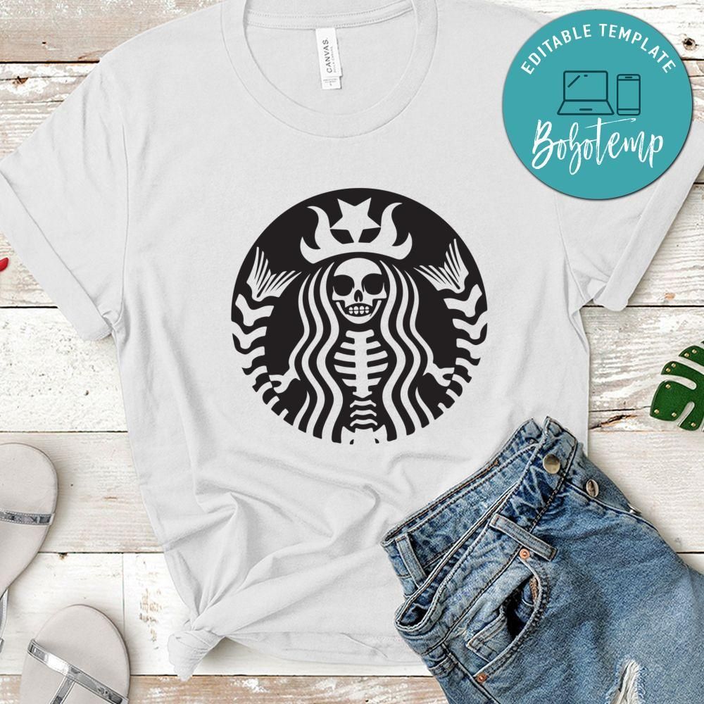 Starbucks Coffee Skeleton Halloween T-Shirt