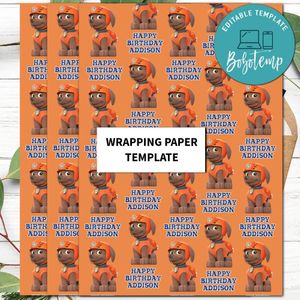 Zuma Paw Patrol Wrapping Paper Template to Print at Home Instant Download