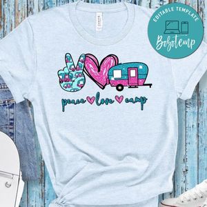 Peace Love Camp Camping T-Shirt